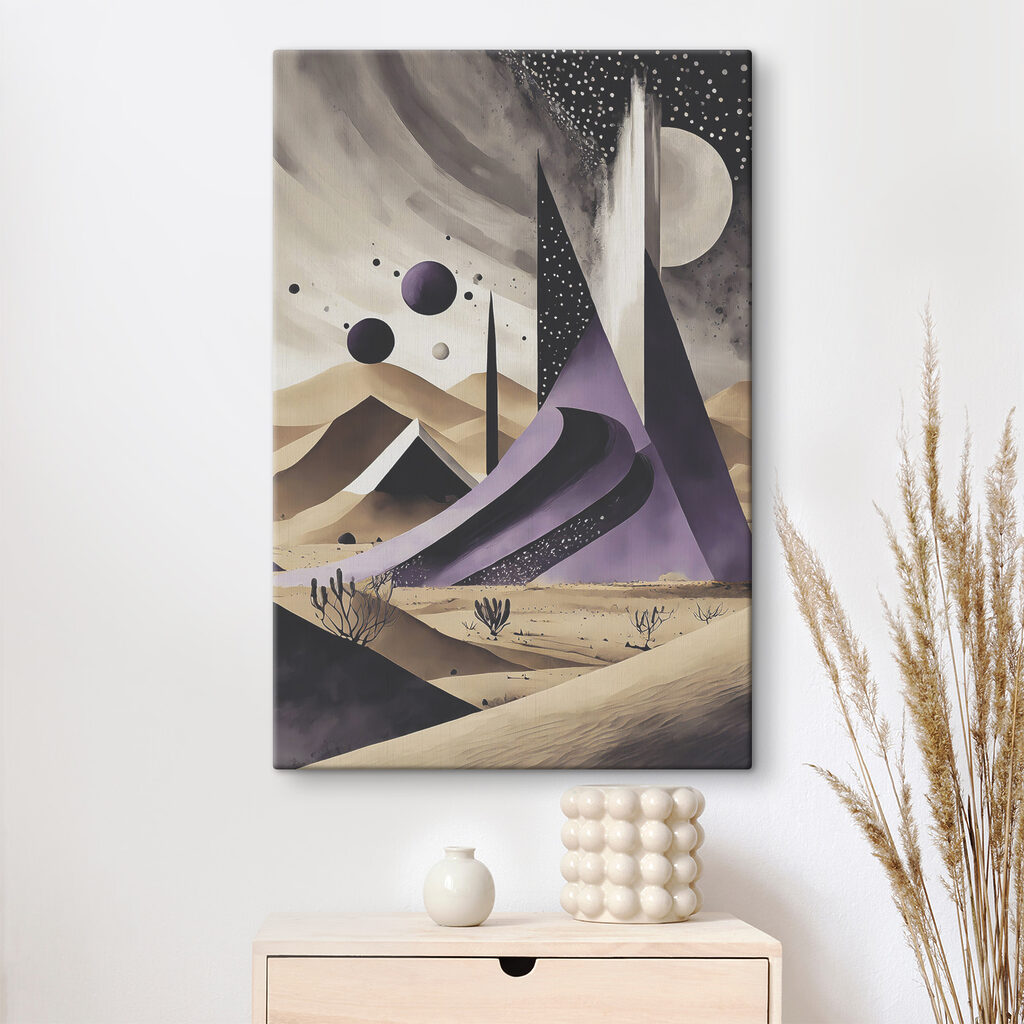 A purple and white desert landscape A purple and white desert landscape