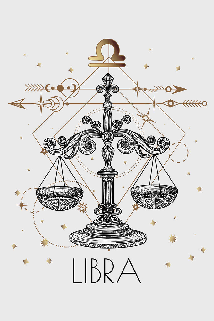 A drawing of a libra zodiac sign A drawing of a libra zodiac sign