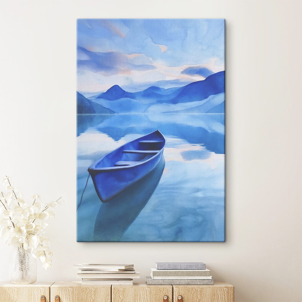 A boat on a lake