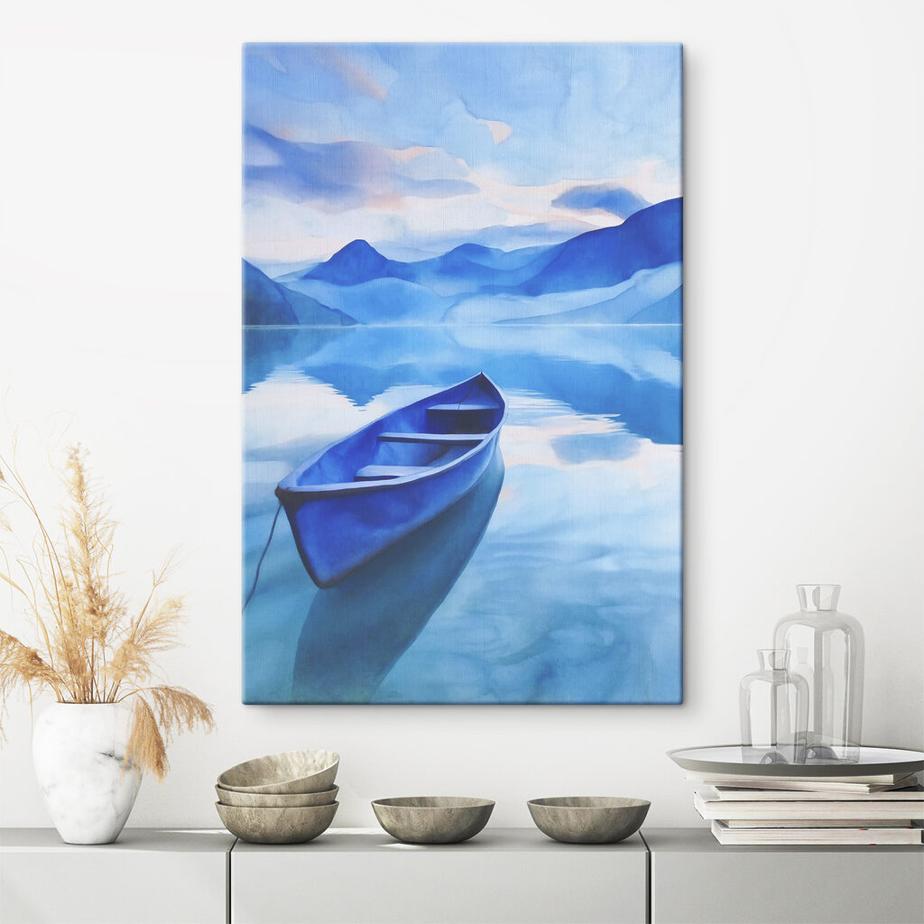 A boat on a lake