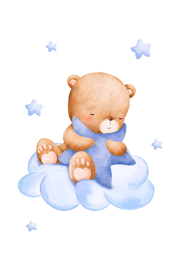 A teddy bear on a cloud A teddy bear on a cloud
