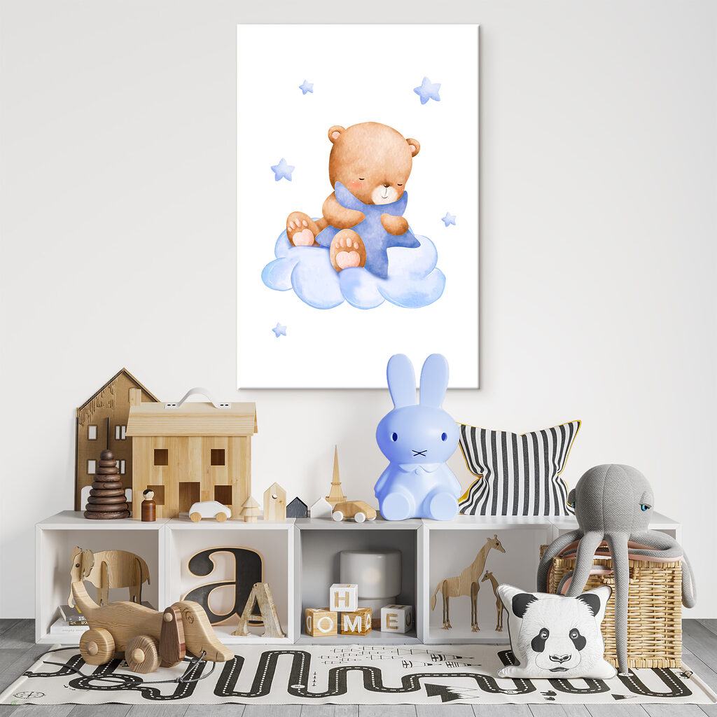 A teddy bear on a cloud A teddy bear on a cloud