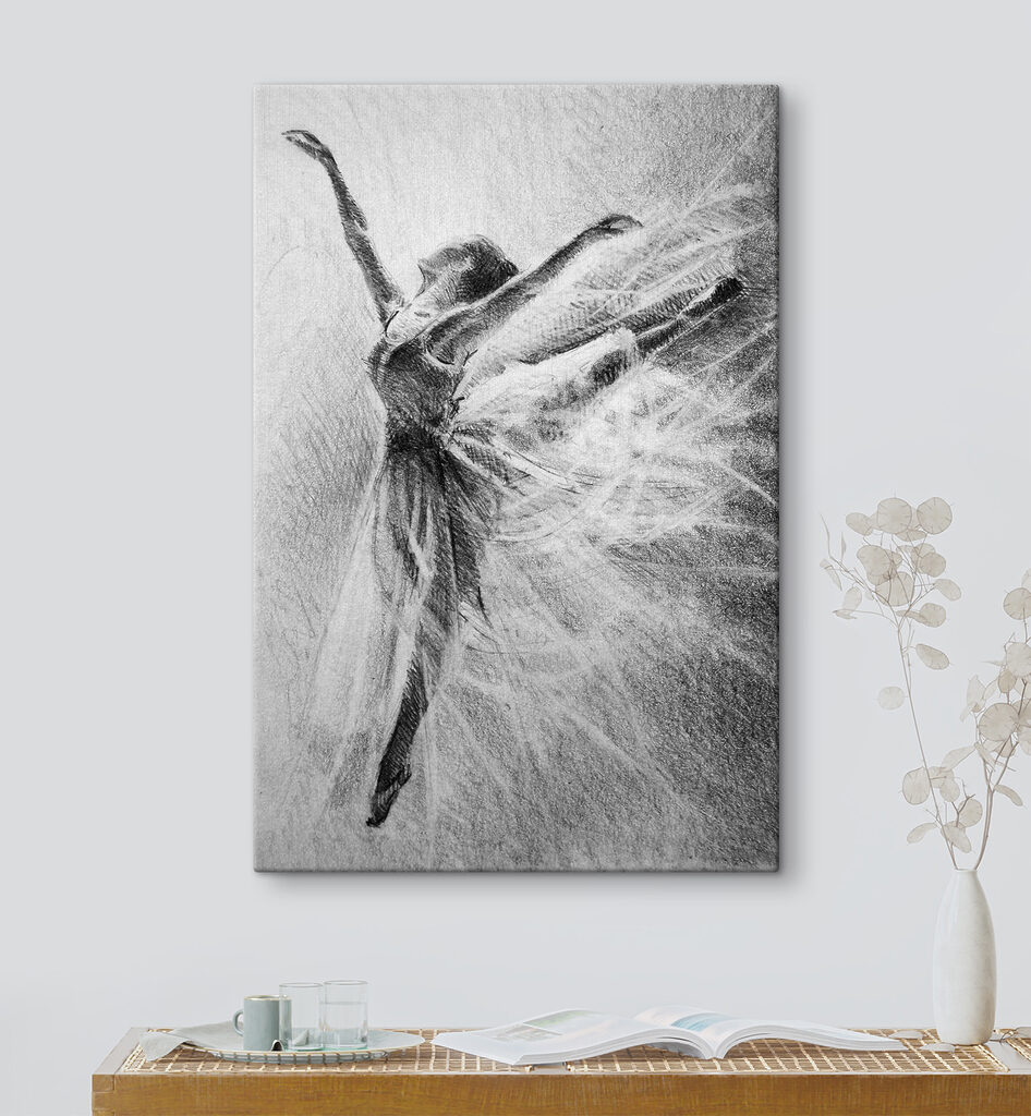 A drawing of a woman dancing A drawing of a woman dancing