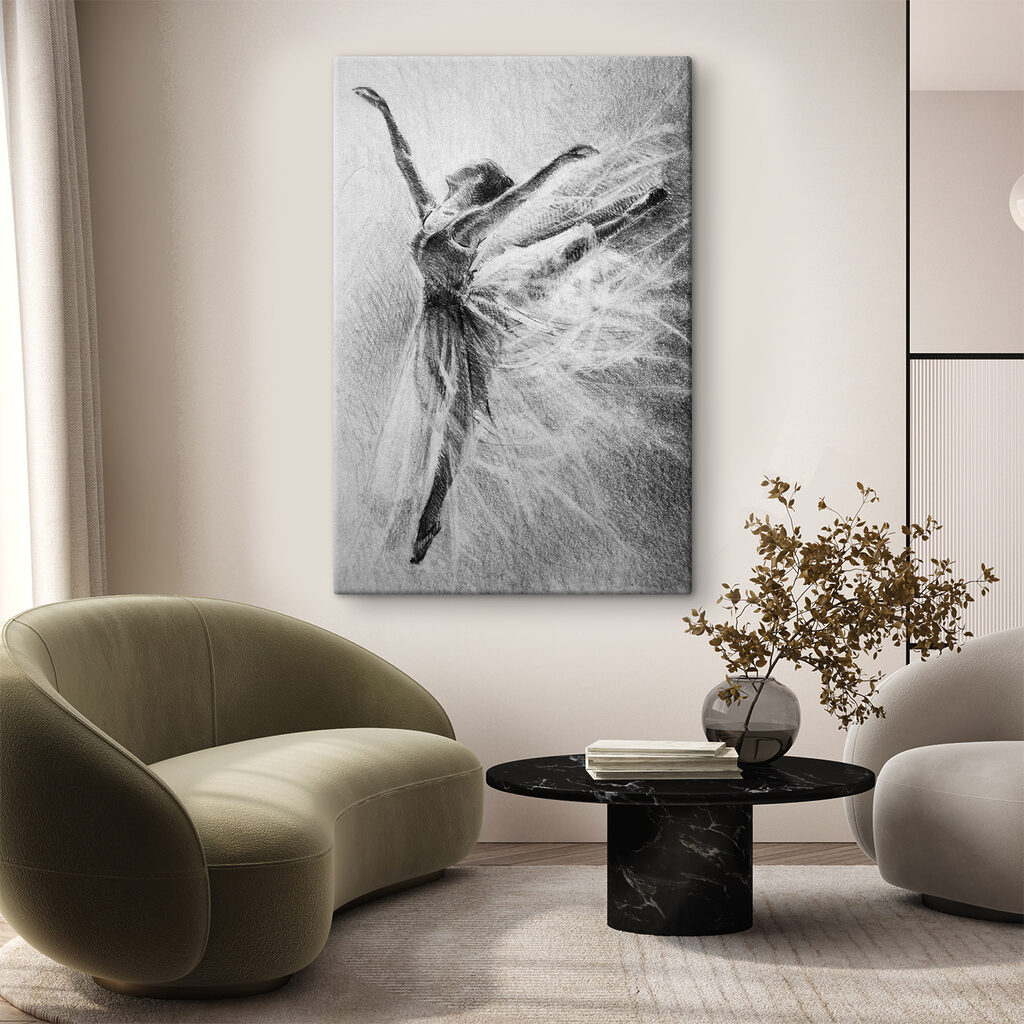 A drawing of a woman dancing A drawing of a woman dancing