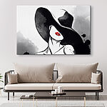 Obraz Žena s klobúkom na hlave