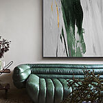 Obraz Smaragdové ťahy na textúrovanom plátne