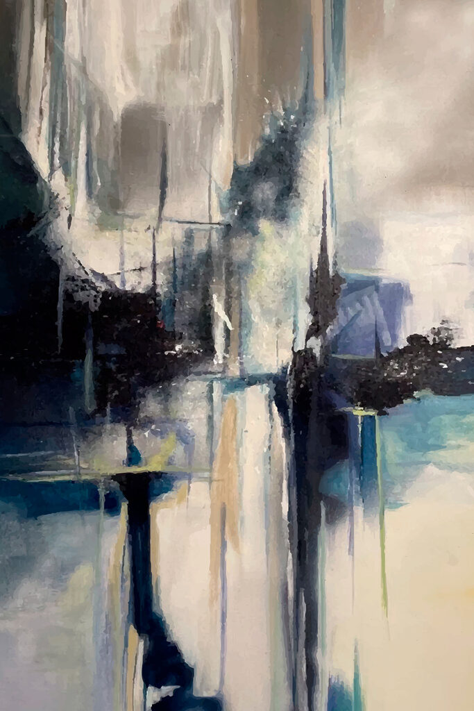 A painting of a city