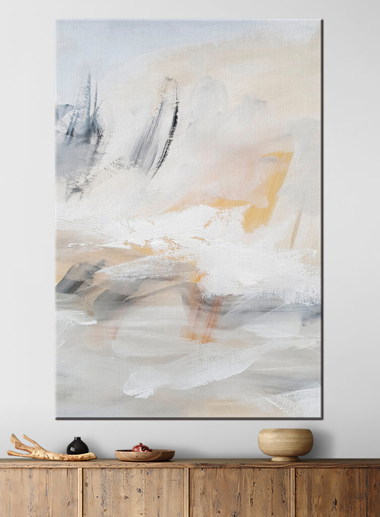 A white and grey abstract art A white and grey abstract art