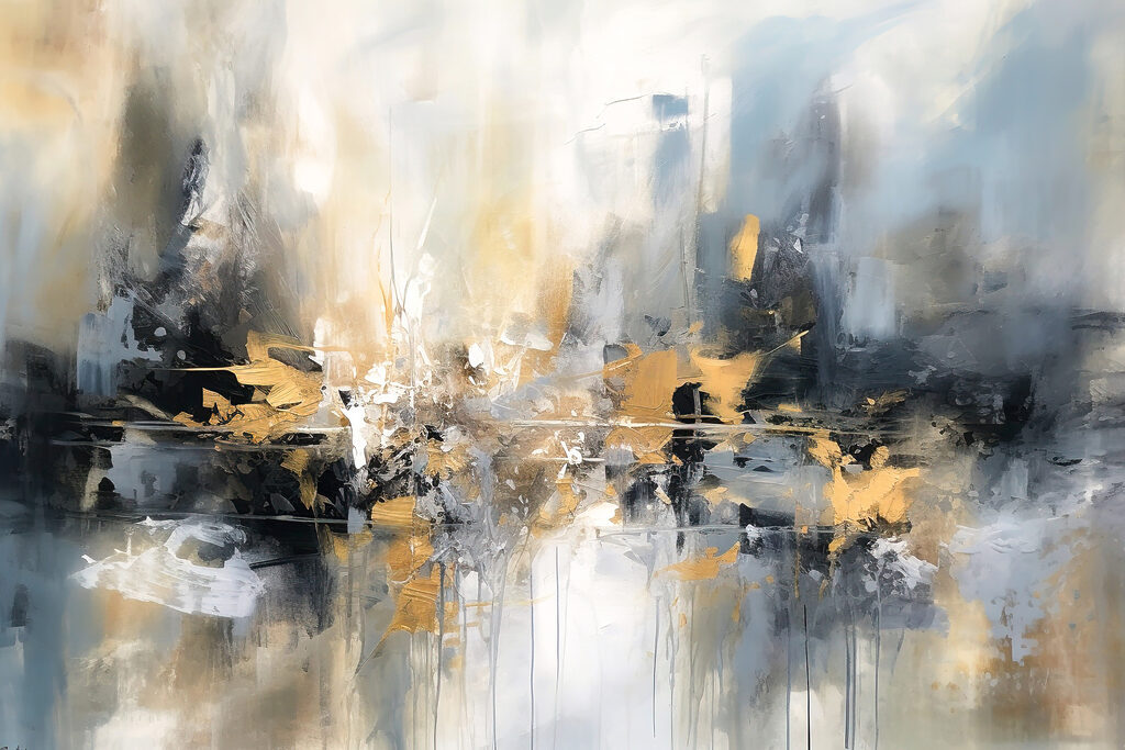 A painting of a city A painting of a city