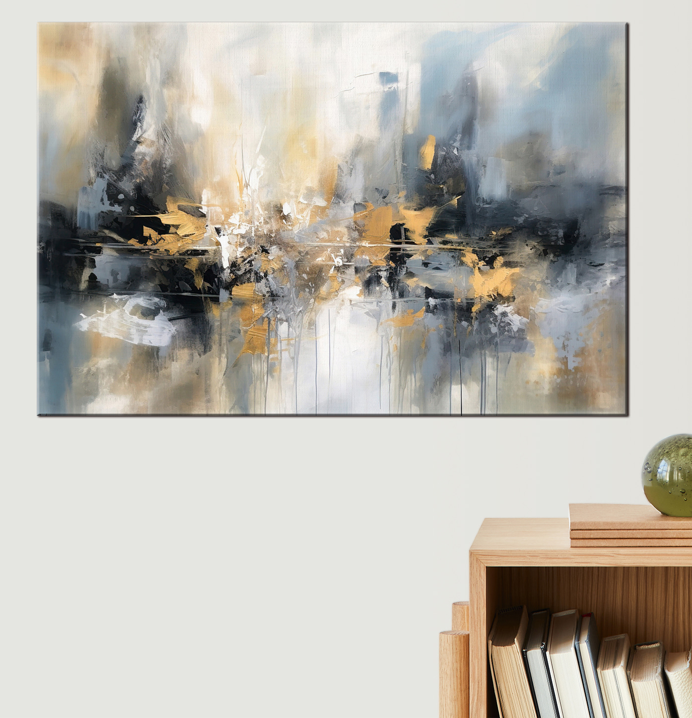 A painting of a city A painting of a city