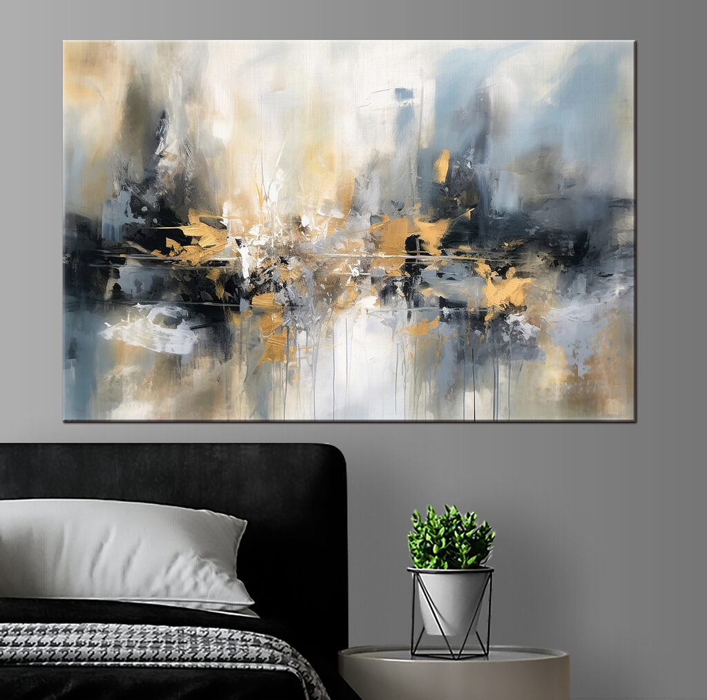 A painting of a city A painting of a city