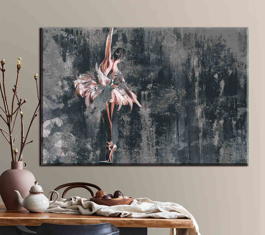 A painting of a woman in a tutu A painting of a woman in a tutu