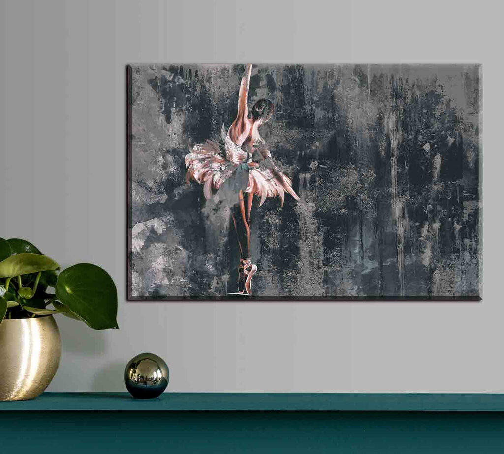 A painting of a woman in a tutu A painting of a woman in a tutu