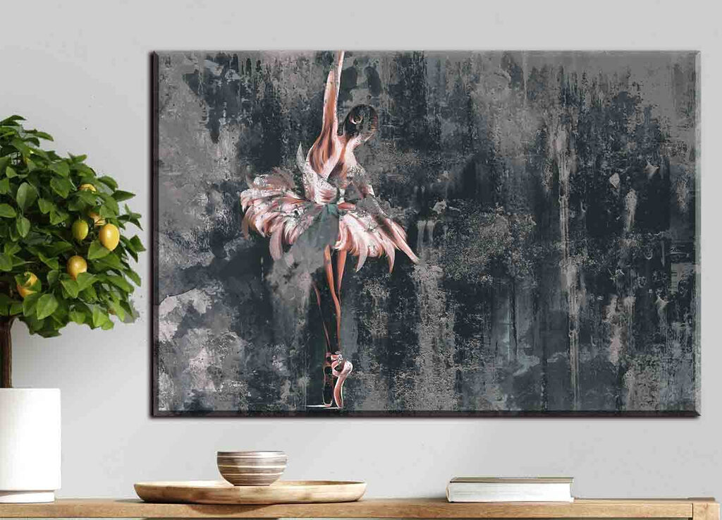 A painting of a woman in a tutu A painting of a woman in a tutu