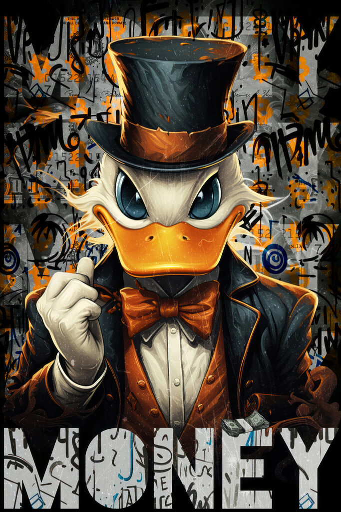 A duck wearing a suit and hat A duck wearing a suit and hat