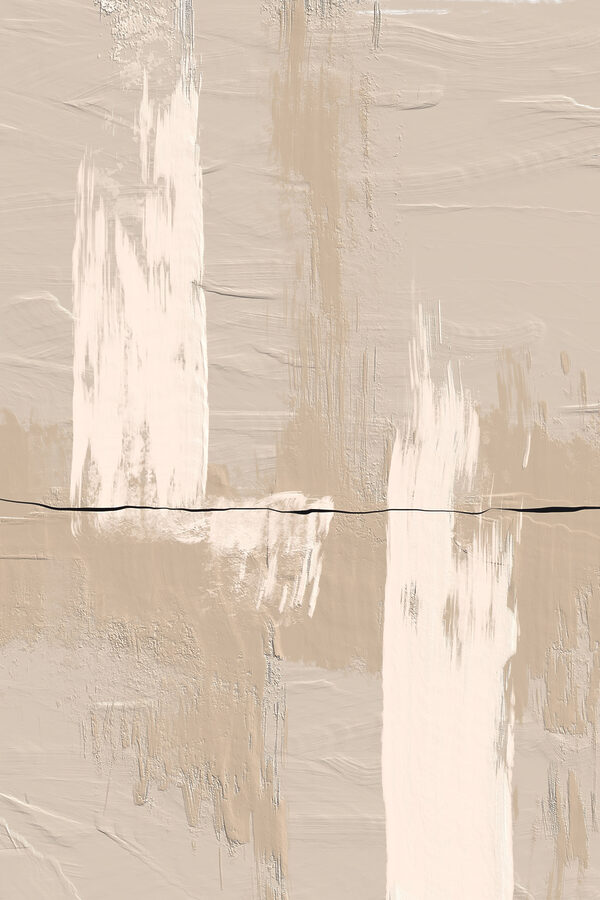 A white and brown paint on a wall A white and brown paint on a wall