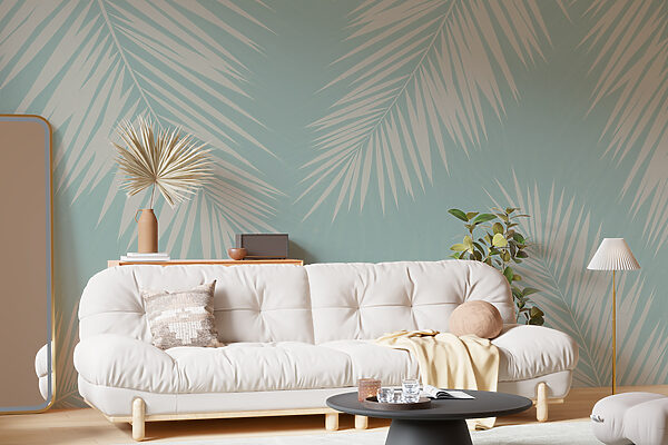 Fototapety Vzor listov na modrom pozadí (Katalógové číslo: w00419) Fototapety Fototapety Vzor listov na modrom pozadí (Katalógové číslo: w00419)