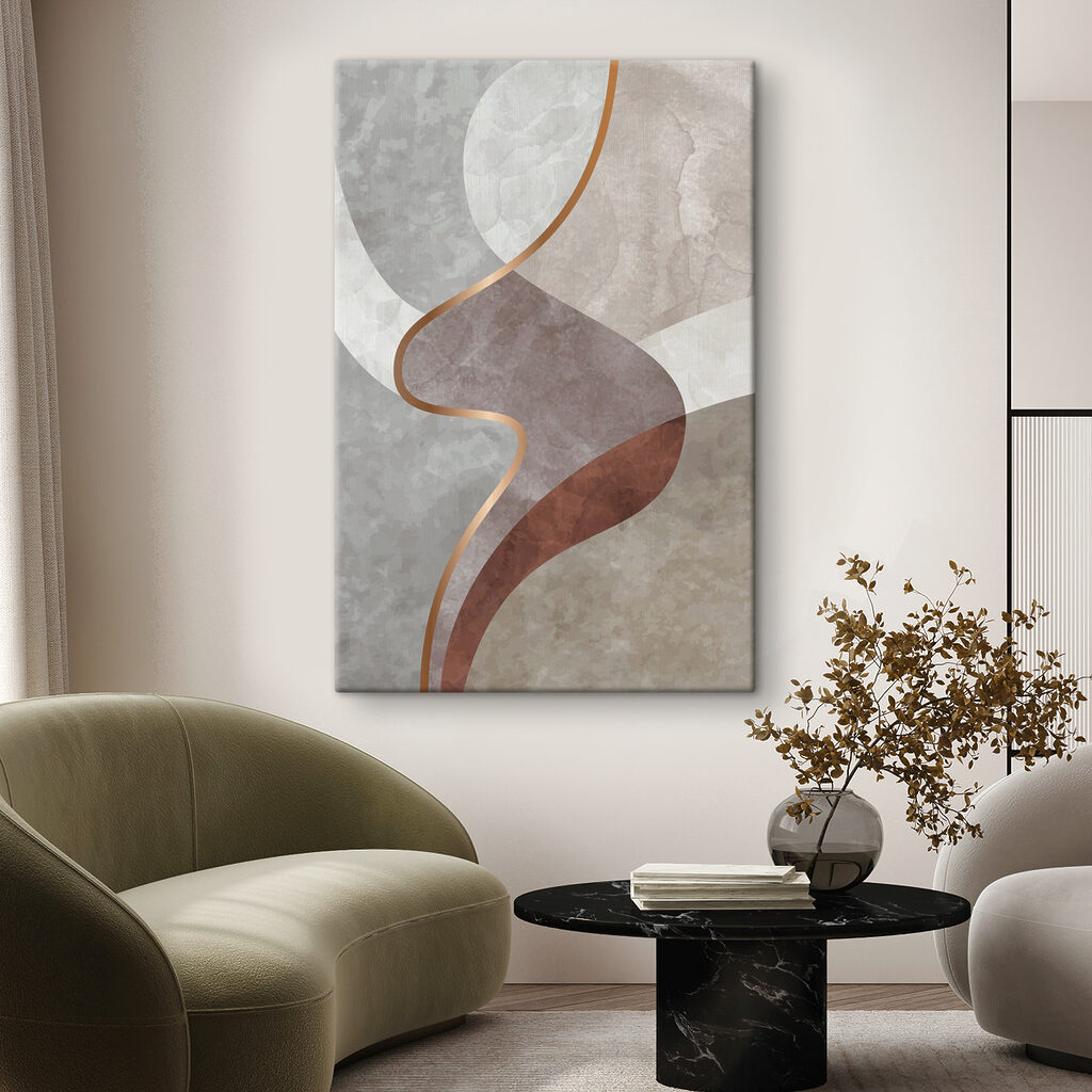 Abstract curves in soft hues