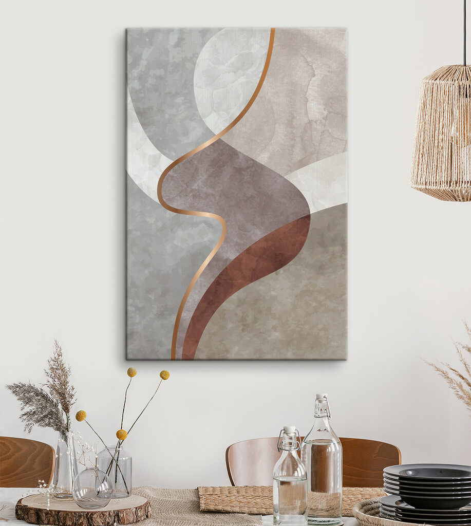 Abstract curves in soft hues