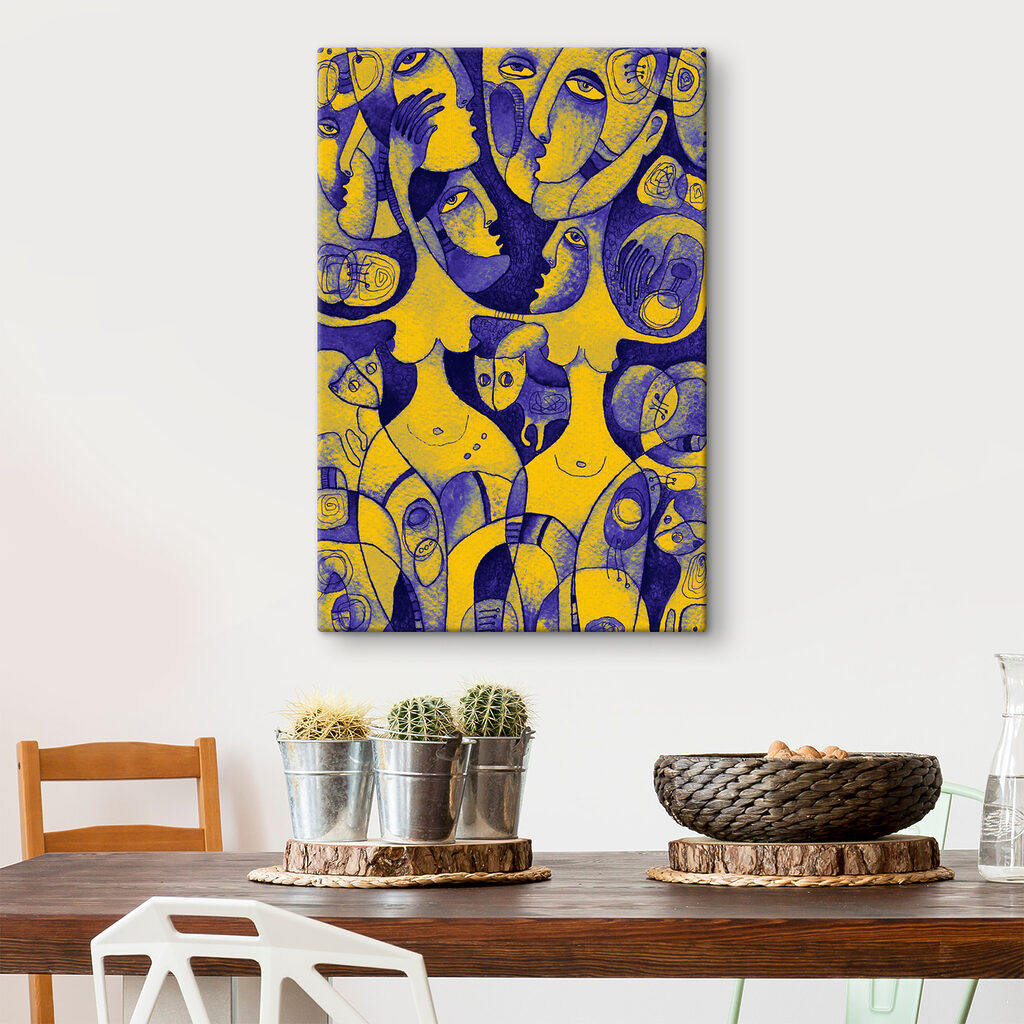 A group of people with faces