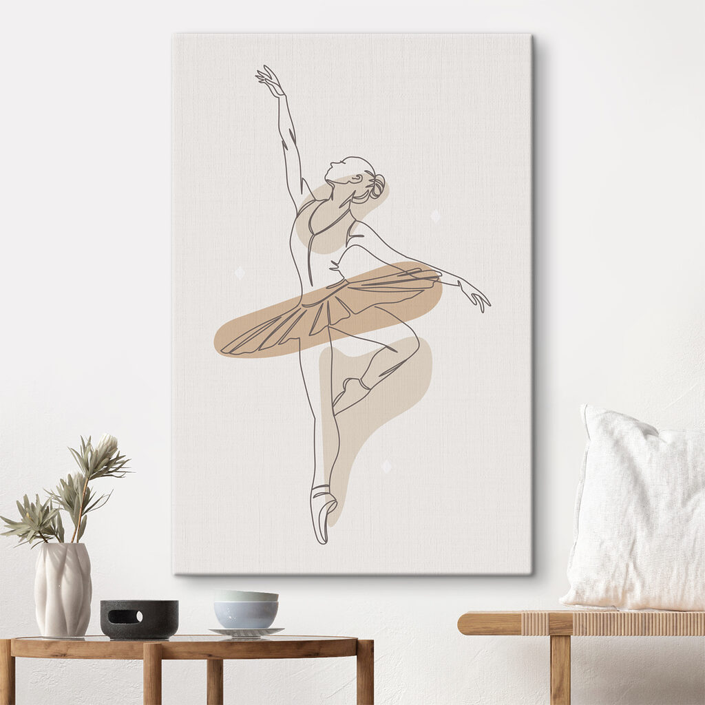 A drawing of a woman dancing