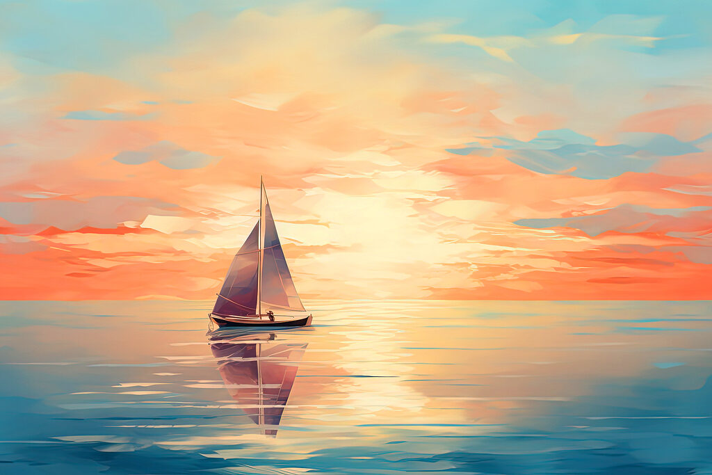 A sailboat on the water