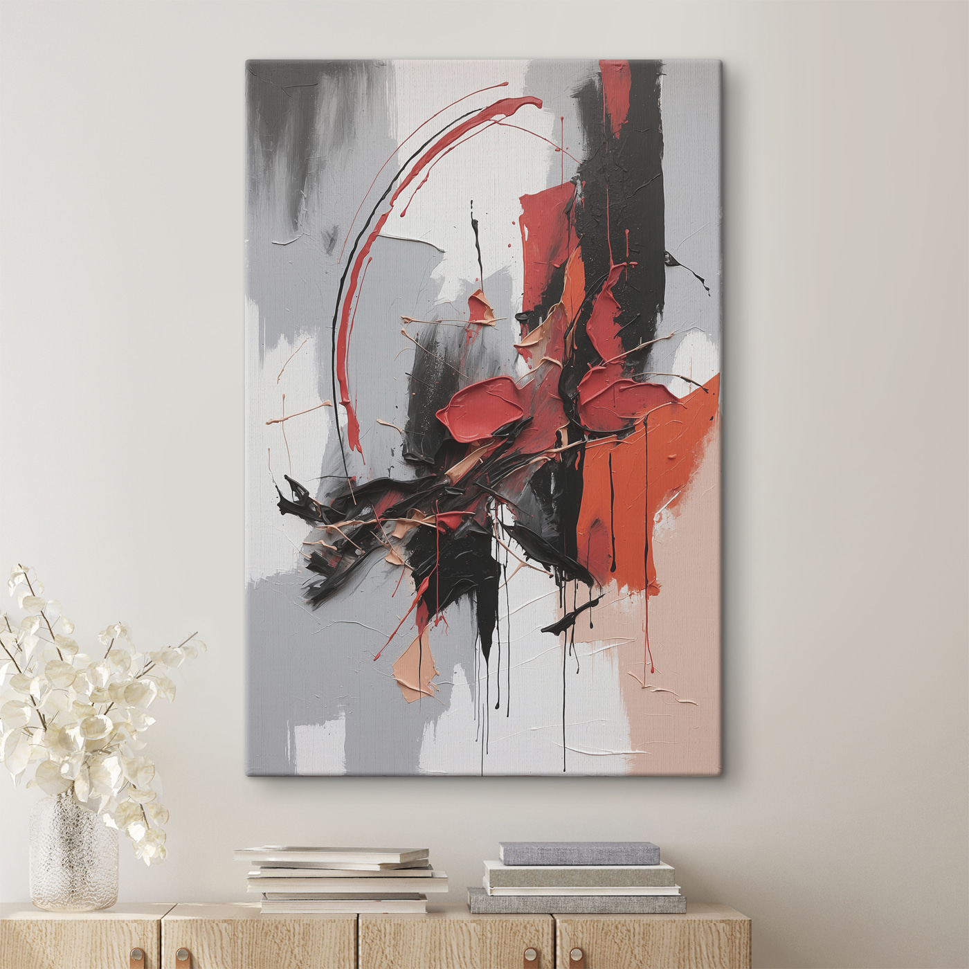 A painting of a person with different colors A painting of a person with different colors