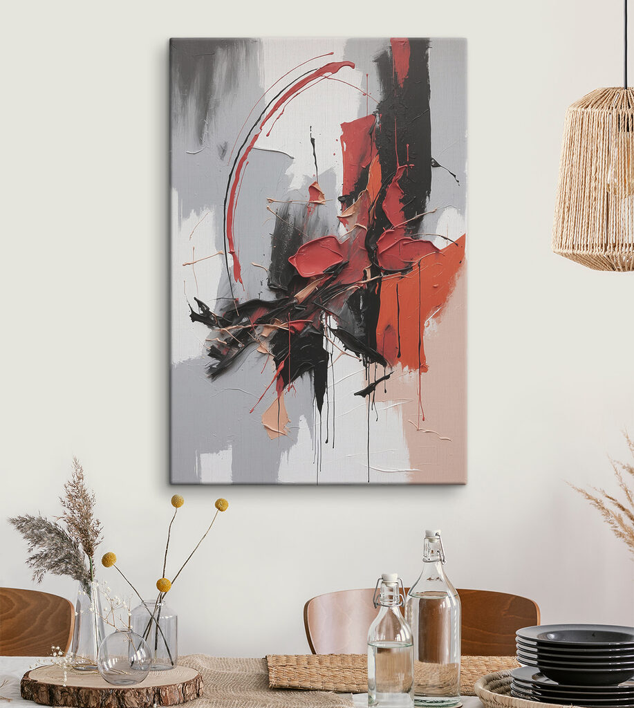 A painting of a person with different colors A painting of a person with different colors