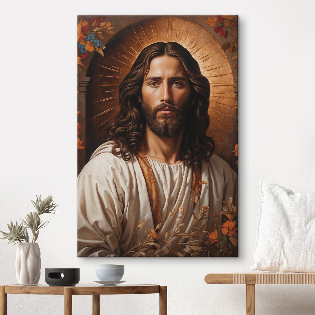 Autumn halo, serene sacred gaze Autumn halo, serene sacred gaze