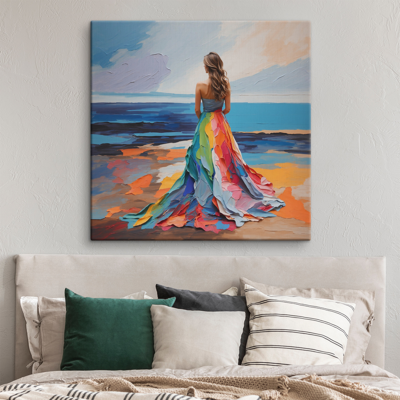 A woman in a dress A woman in a dress