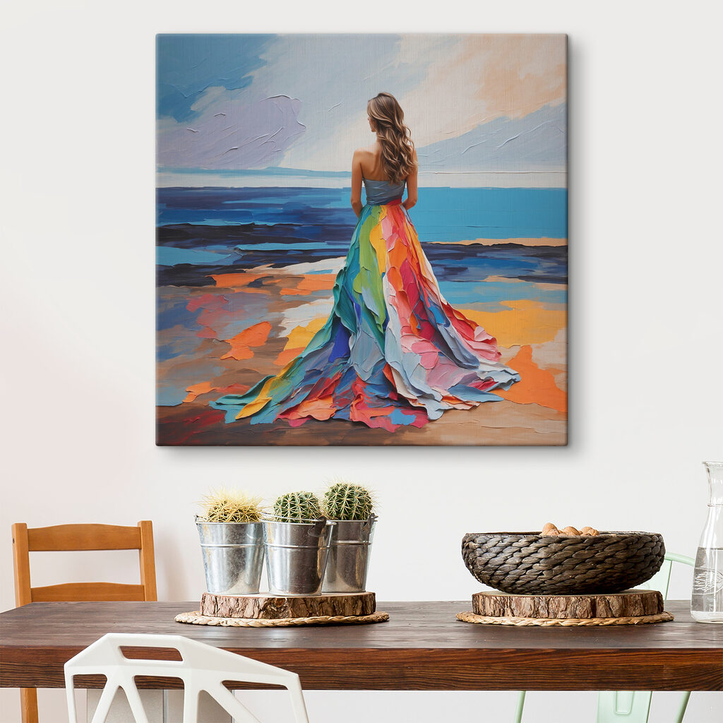 A woman in a dress A woman in a dress