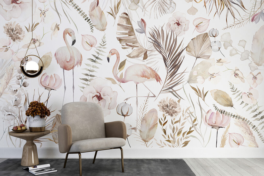 w00507pig4r 1024x683 - Akvarelová maľba plameniakov a kvetov - tegory