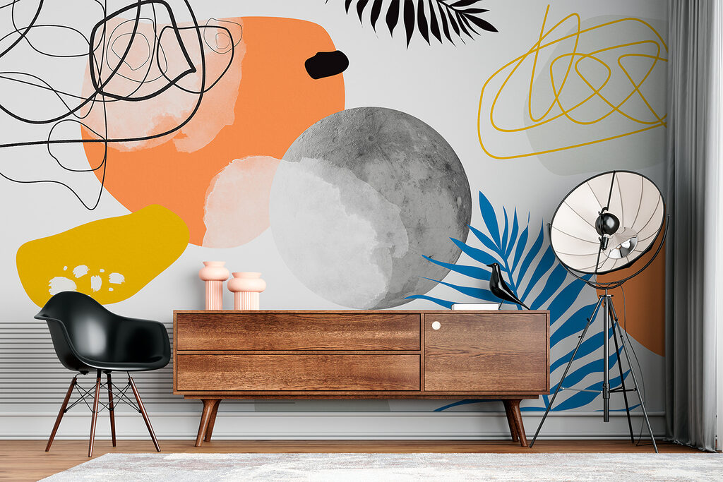 Farebné umenie s čiernobielymi kruhmi a listami w00508piw1mr 1024x683 - Farebné umenie s čiernobielymi kruhmi a listami - tegory