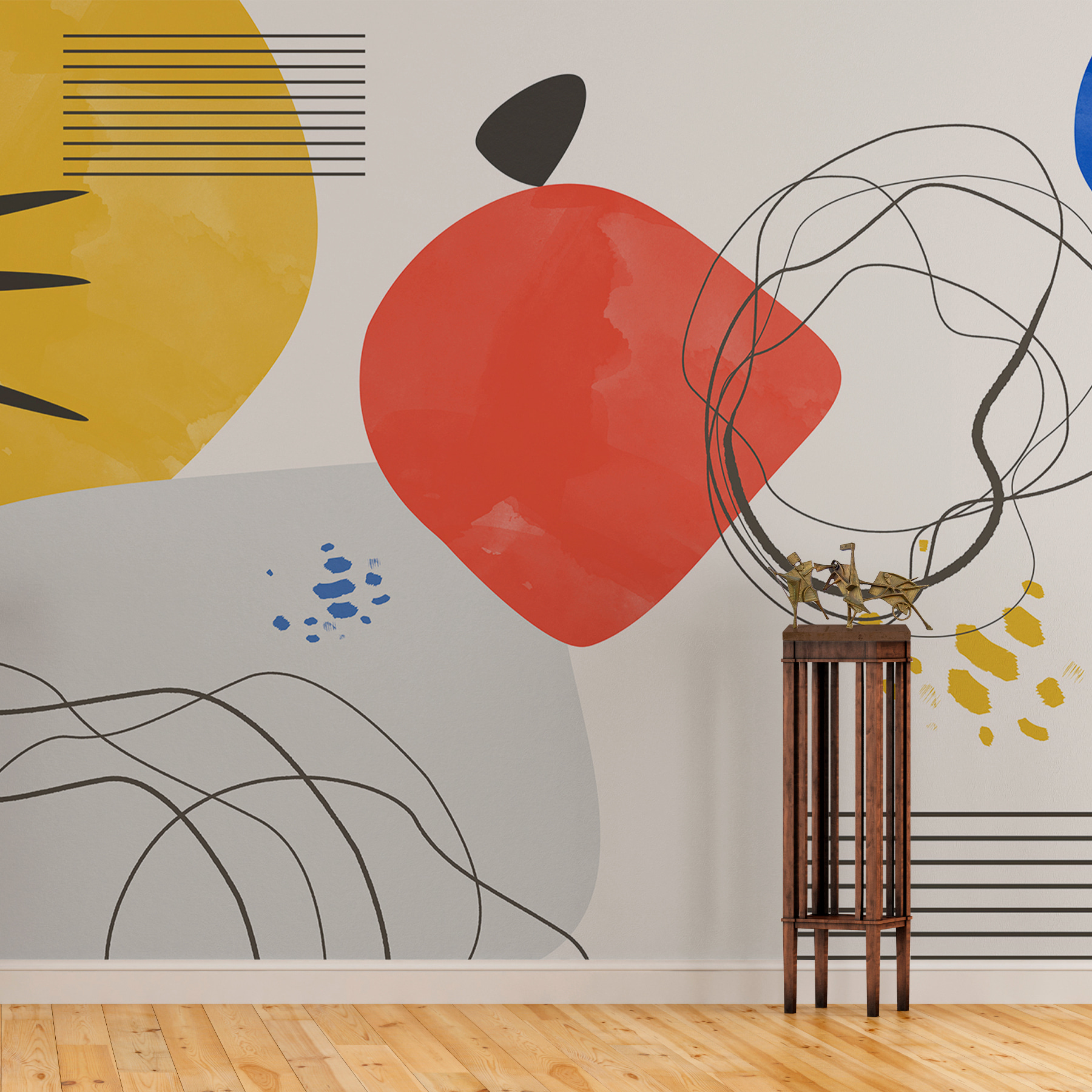 w00514pih1ms - Farebné umelecké dielo s líniami a kruhmi - tegory