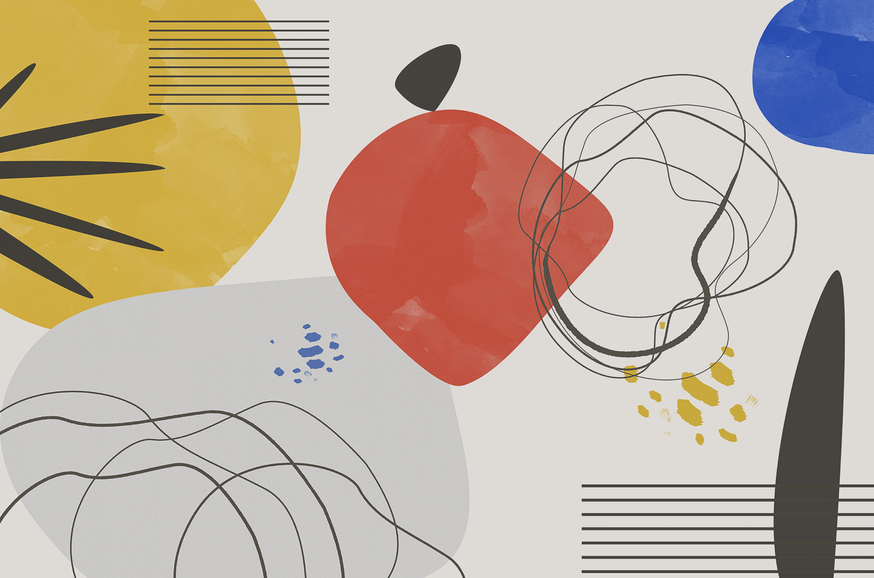 w00514p - Farebné umelecké dielo s líniami a kruhmi - tegory