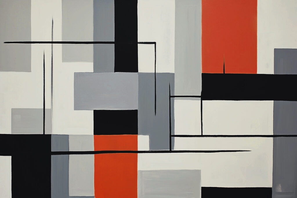 s37278p 1024x683 - Obraz čiernych červených a bielych obdĺžnikov - tegory