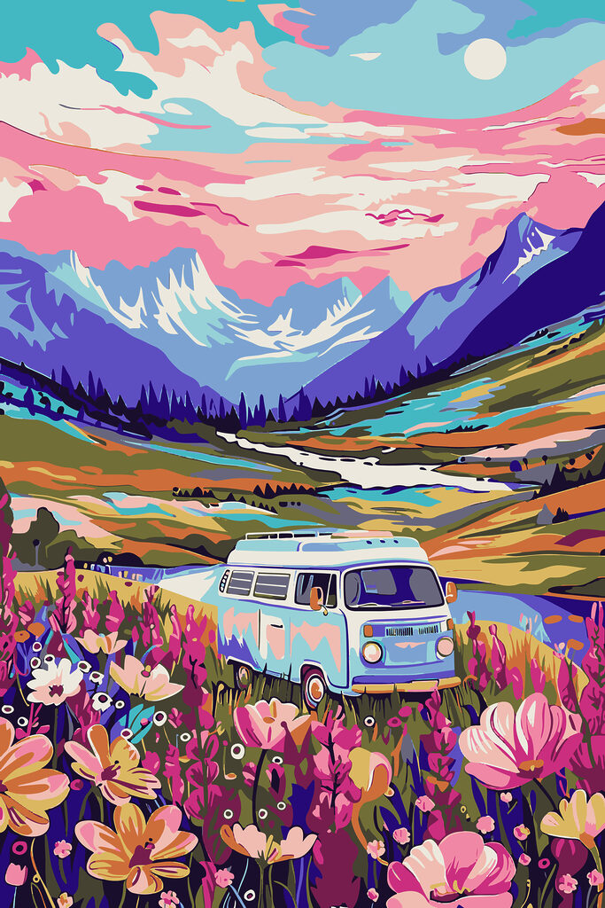 Dodávka prechádzajúca cez pole kvetov s38260p 683x1024 - Dodávka prechádzajúca cez pole kvetov - tegory