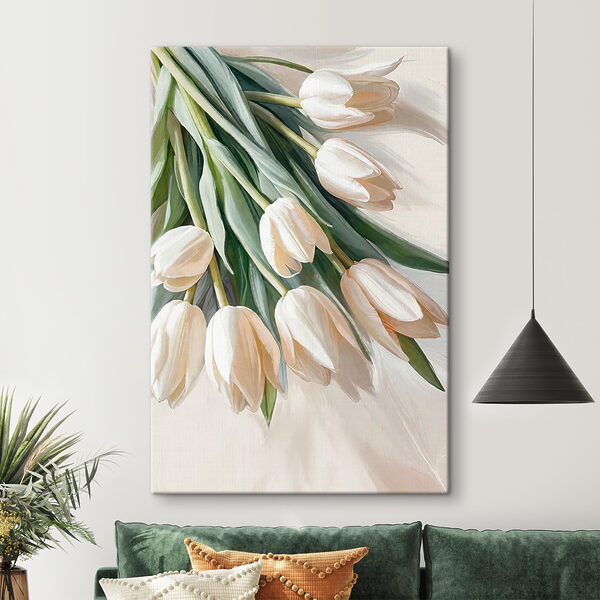 Blízke zábery bielych tulipánov Blízke zábery bielych tulipánov