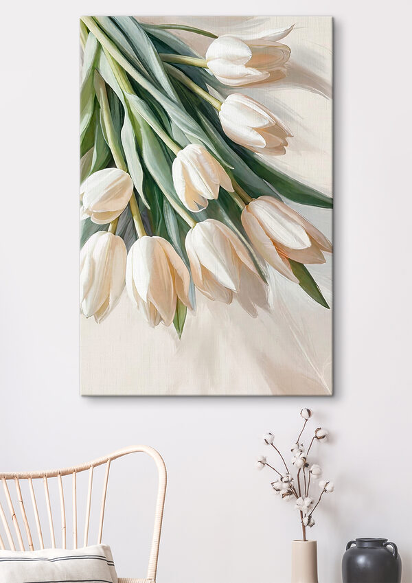 Blízke zábery bielych tulipánov Blízke zábery bielych tulipánov
