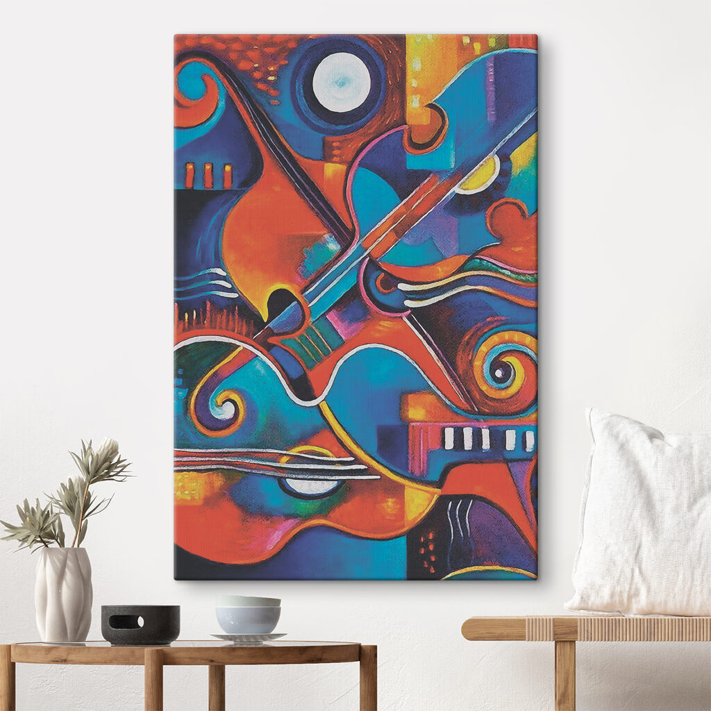 A colorful art piece of artwork