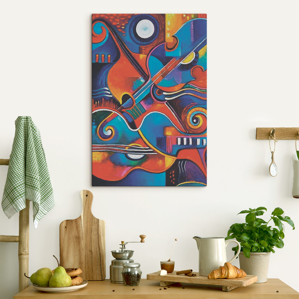 A colorful art piece of artwork