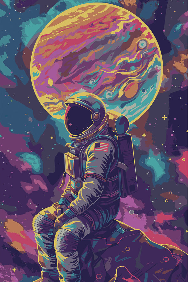 An astronaut in space