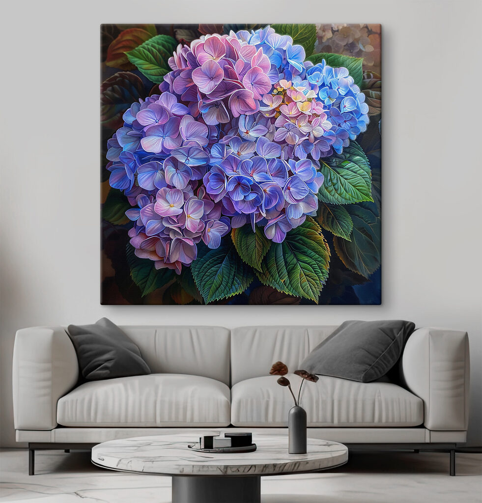 Vibrant blooms in shades of blue