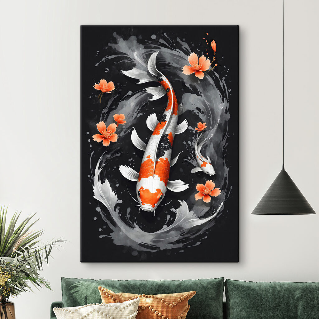 A fish with flowers and water