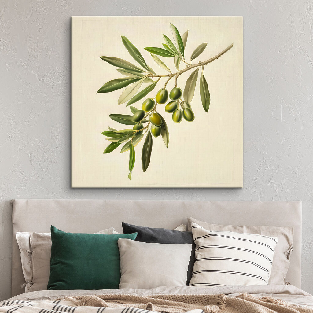 A green fruit on a branch A green fruit on a branch