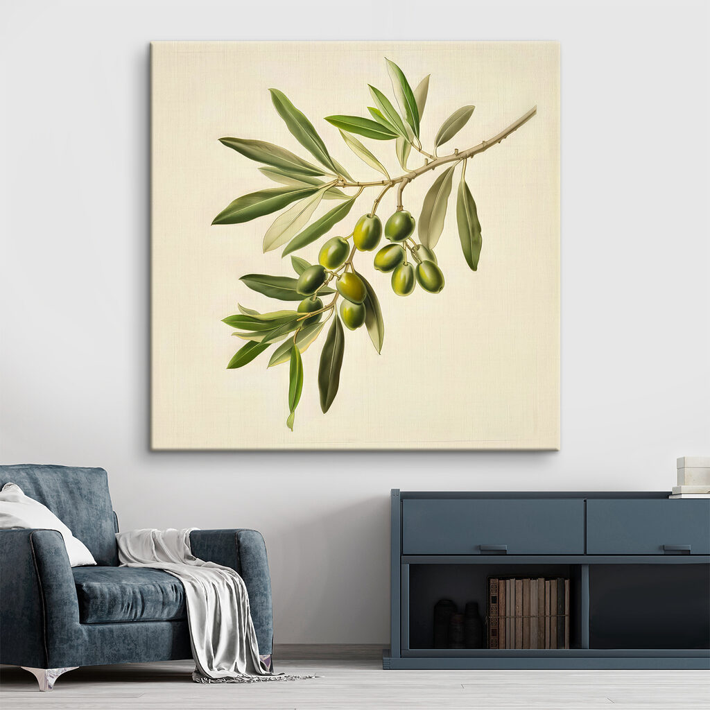 A green fruit on a branch A green fruit on a branch