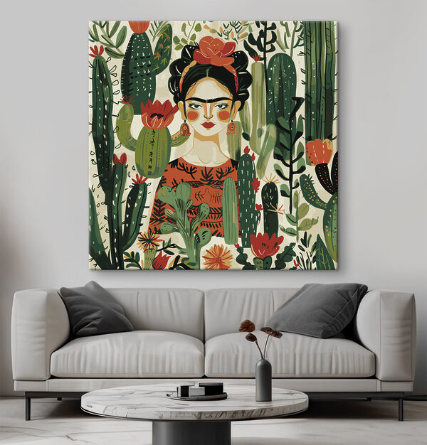 A painting of a woman with a flower in her hair