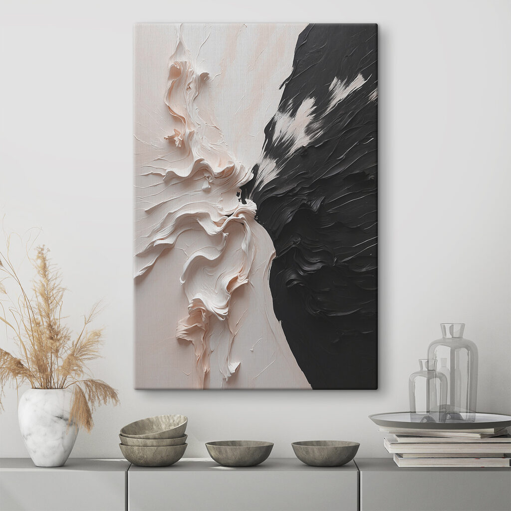 A black and white paint