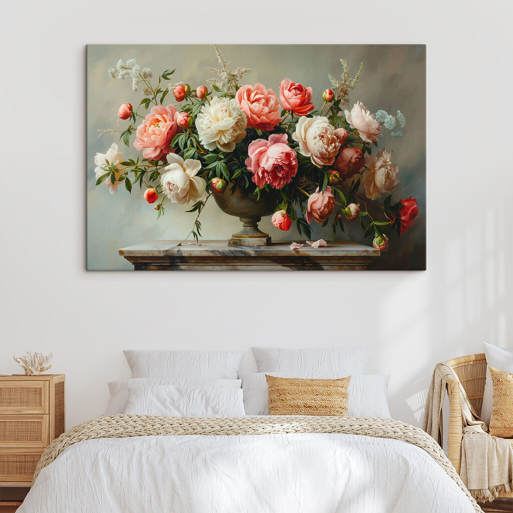 A vase of pink and white flowers A vase of pink and white flowers