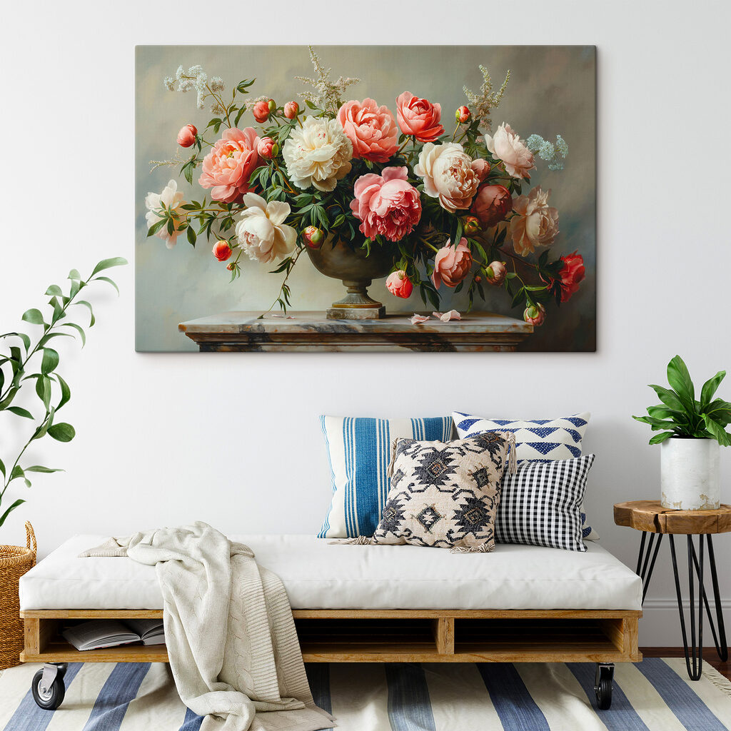 A vase of pink and white flowers A vase of pink and white flowers